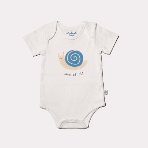 Grow With Me-Short Sleeved Onesie - Snailed It! – Manymoons