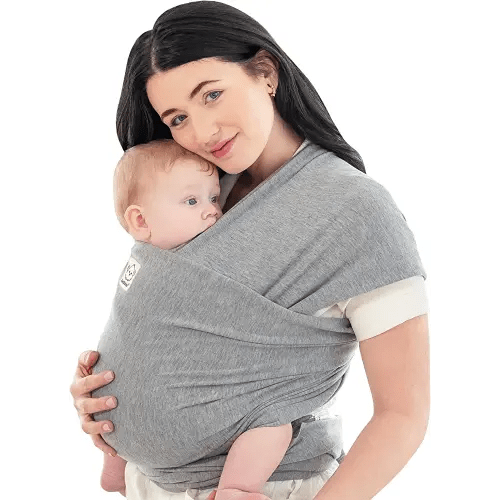 KeaBabies Baby Wrap Carrier - All in 1 Original Breathable Baby Sling, Lightweight,Hands Free Baby Carrier Sling, Baby Carrier Wrap, Baby Carriers for Newborn,Infant, Baby Wraps Carrier (Classic Gray)