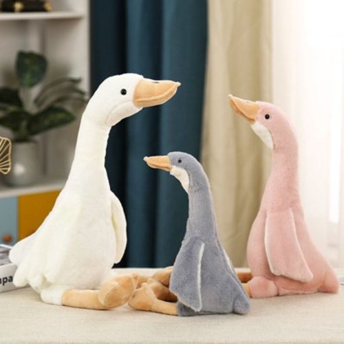 Jellycat 16 INCH Goose Shape Pillow Home Decoration Swan Doll Stuffed Toys Plush Toys Goose Plush Doll Gift for Mom Wife Girlfriend Daughter Birthday Valentine's Day Wedding Anniversary Graduation