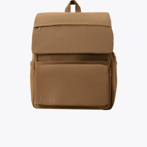 BÉIS 'The Ultimate Diaper Backpack' in Camel - Diaper Bag Backpack in Camel Brown