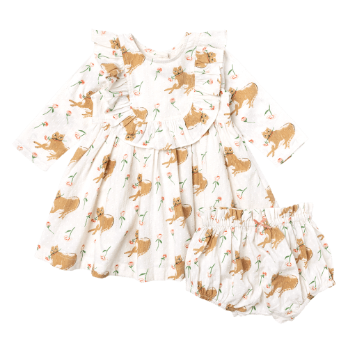 Baby Girls Michaela Dress Set - Cats N' Roses – Pink Chicken