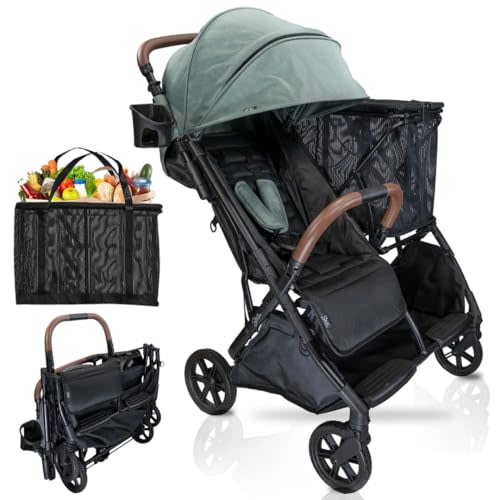 Baby+ Multi Use Baby Stroller & Personal Shopping Bag (Sage Green)