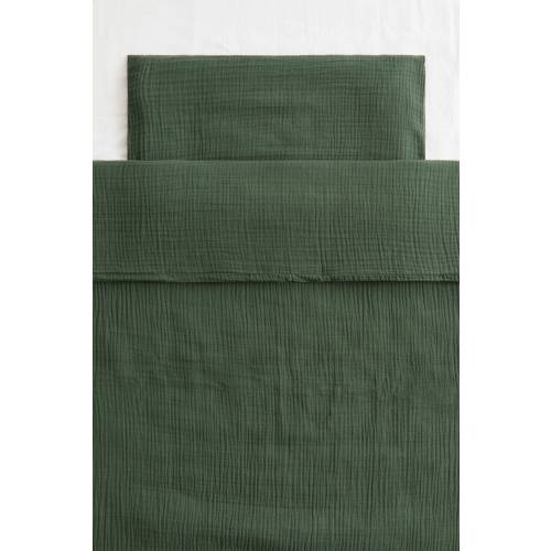 MUSLIN CRIB DUVET COVER SET