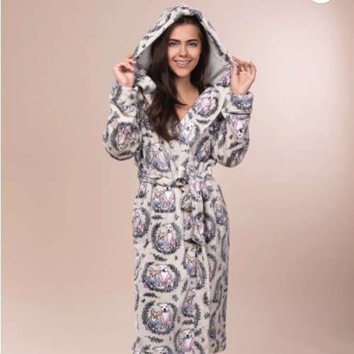 Pawfect Pals Matching Woman's Robe M/L