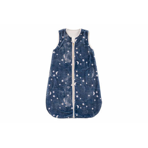 Minky Couture | Navy Stars and Moons Wearable Minky Blanket (3m - 12m)