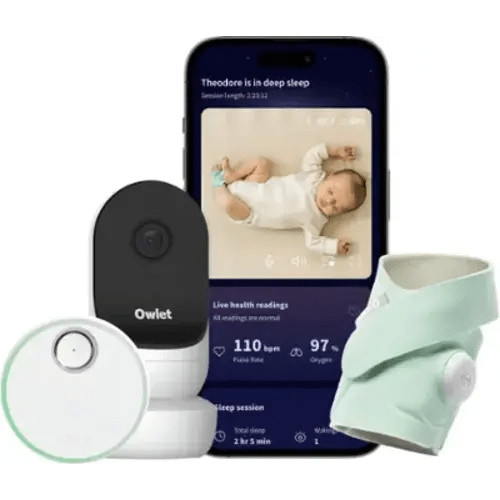 Owlet - Dream Duo 2 Smart Baby Monitor: FDA-Cleared Dream Sock and Cam 2 HD Wi-Fi Video - Mint