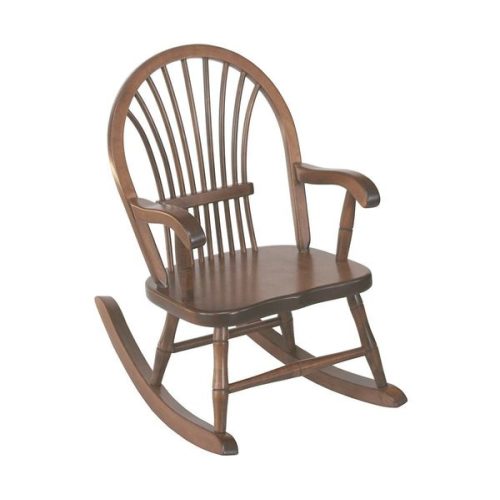 Amish Hardwood Child's Windsor Rocking Chair with Sheaf Back