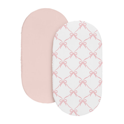 Sweet Jojo Designs Ballerina and Ballet Bows Fitted Bassinet Crib Sheets Set of 2 Fitted Crib Sheet | Wayfair