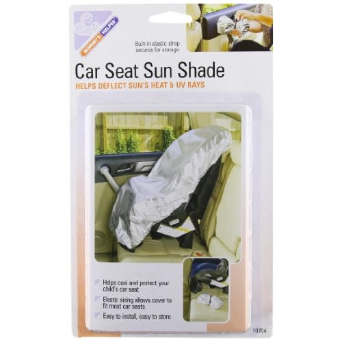 Car Seat Sun Shade Cover - Keep Your Baby's Carseat at a Cooler Temperature - Covers and Blocks Out Heat & Sun - Protection from UV Sunlight - Mommy's Helper