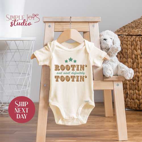 Cowgirl Baby Onesies® Brand, Western Baby Outfit, Cowboy Theme Baby Clothes, Rootin Tootin Funny Onesies® Brand, Country Baby Gift(SK-TRE83)