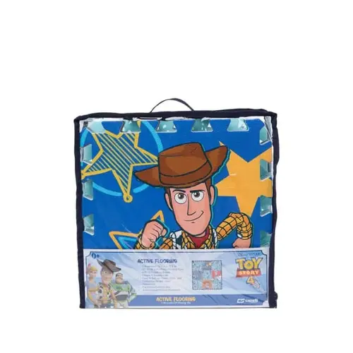 Disney Pixar Toy Story EVA Foam Mat, The Crew Interlocking EVA Foam Flooring Tiles, Blue, 36 x 36 Inches
