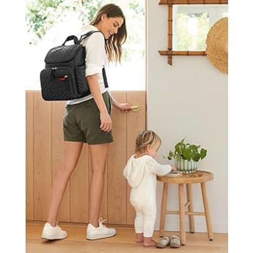 Skip Hop Diaper Bag Backpack: Forma, Multi-Function Baby Travel Bag with Changing Pad & Stroller Attachment, Black : Amazon.com.au: Baby
