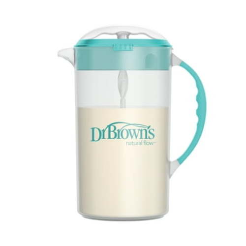 Dr. Brown's Baby Formula Mixing Pitcher with Adjustable Stopper, Locking Lid & No Drip Spout, Teal, BPA Free, 36oz, 1 Pack