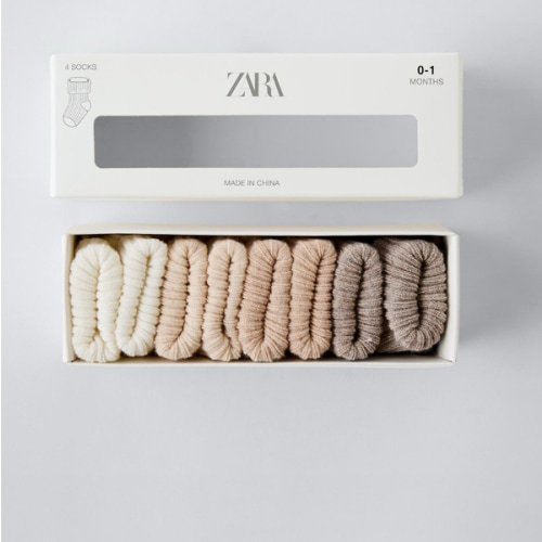 FOUR-PACK OF COLORFUL SOCKS - Light beige | ZARA United States