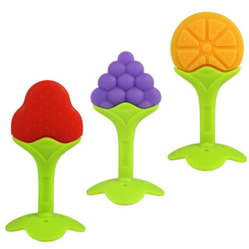 RaZbaby Silicone Teether Set Fruitque