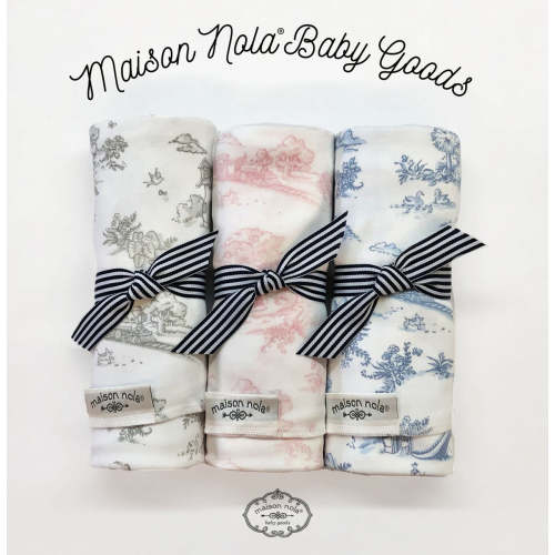 Maison Nola Grey Toile Stretch Swaddle – banburycrosskids