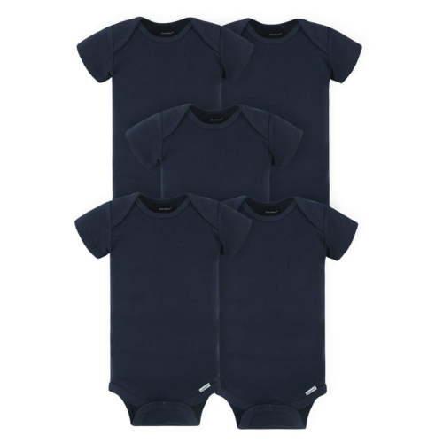 Gerber Baby Girl or Boy Gender Neutral Onesies Brand Cotton Rib Bodysuits, 5-Pack