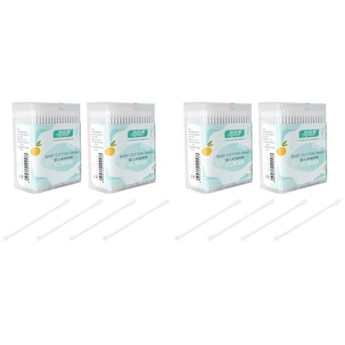 Kisangel Sets Booger Ear Wax Removal Double-headed Swabs for Makeup Ear Cleaning Count Boxes