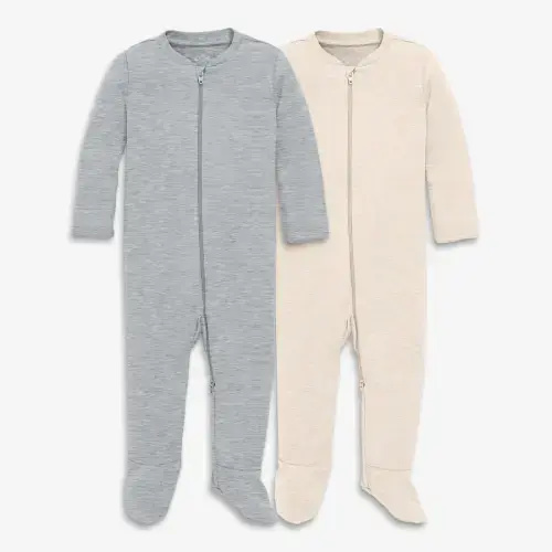 The New Organic Zip Footie 2-pack | Primary.com