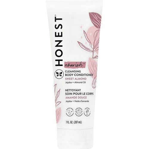 The Honest Company 2-in-1 Cleansing Body Conditioner | Gentle for Baby | Naturally Derived, Vegan, Hypoallergenic | Sweet Almond Nourish, 7 fl oz