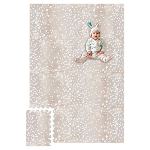 Upgraded Premium Soft Foam Baby Play Mat – Connectable to Create Larger Play Spaces, 5.5 x 3.9 ft, Easy to Clean, 0.5” Thick – Modern Terrazzo Design for Playrooms and Home Décor