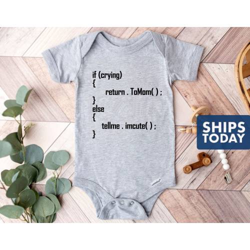 Funny Programmer Baby Onesie® - Infant One Piece For Developer - Mommy and Daddy Coder - Baby Shower Gift Idea - Computer Nerd Baby