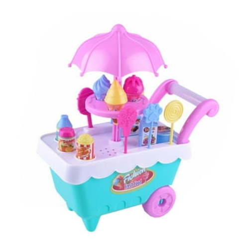 Children Ice Cart Play Set Kids Pretend play Toy Food Toys Education Kids Toys One Year Old Girl Toys Animal Toys For Toddlers 1-3 Electronic Baby Girl Toys Books For Babies Toddler Toys For Boys