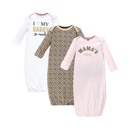 Baby Girls Cotton Gowns, Leopard Mamas Mini