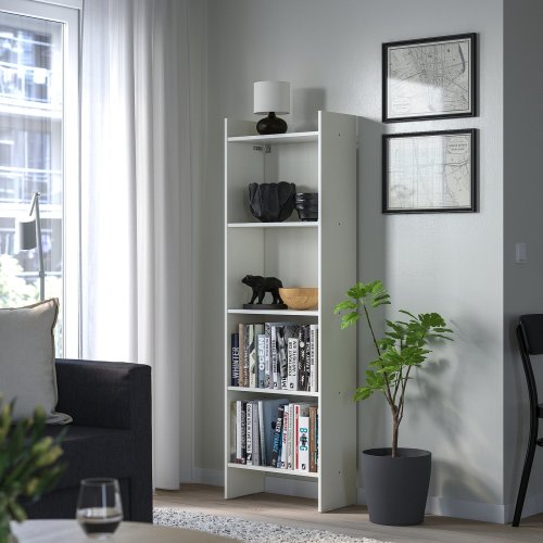 BAGGEBO Bookcase - white 19 5/8x9 7/8x63 "