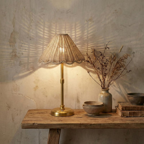 Cordless Boho Rattan Table lamp, 5200-mAh Rechargeable Battery, 3-level Brightness Dimmable, Build-in Integrated LED 320 Lumen Max, Rattan Shade, for Bedside Restaurant Resort Hotel Dining Table | Wayfair