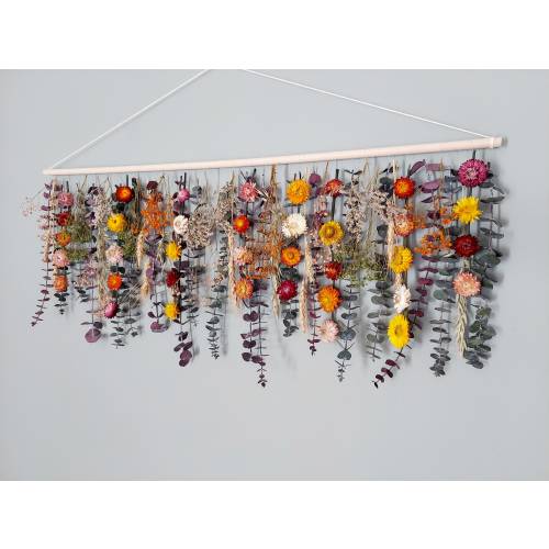 Wildflower Wall Hanging - Dried Flowers - Eucalyptus Wall Hanging - Floral Wall Hanging - Wildflowers