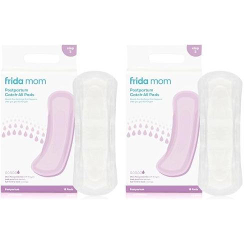 Frida Mom Postpartum Pads, Leak Proof Feminine Care Maxi Pads, 6 Layers of Protection for Maximum Absorbency (18ct) (Pack of 2)