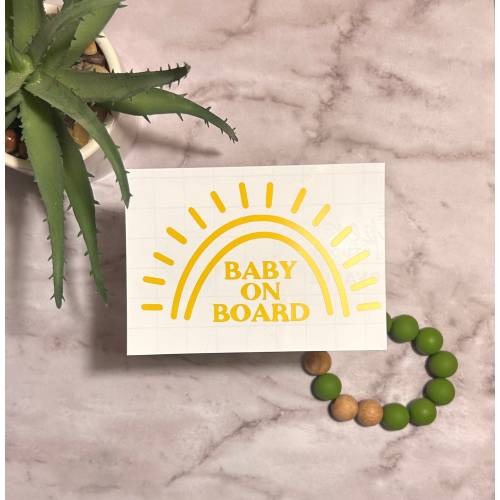 Sunshine Baby On Board Car Decal, New Mom Gift