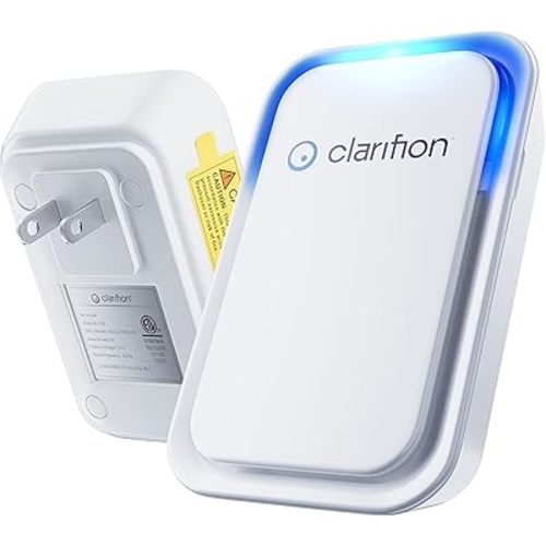Clarifion - Air Ionizers for Home (1 Pack), Negative Ion Filtration System, Quiet Air Freshener for Bedroom, Office, Kitchen, Portable Air Filter Odor, Smoke Dust, Pets, Eliminator, Mini Air Cleaner