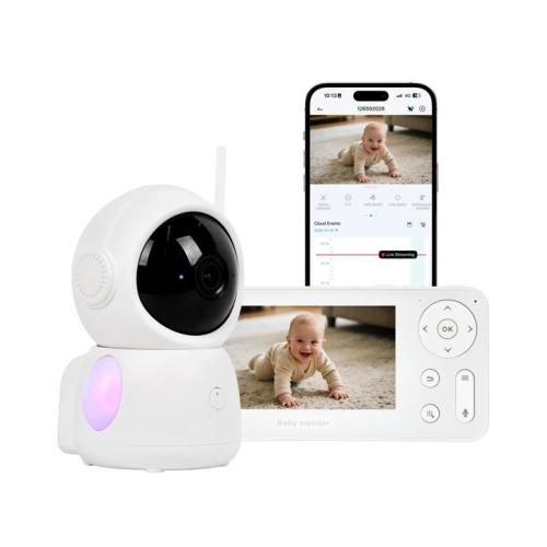 Advwin Baby Monitor with 4.3" HD Screen - White