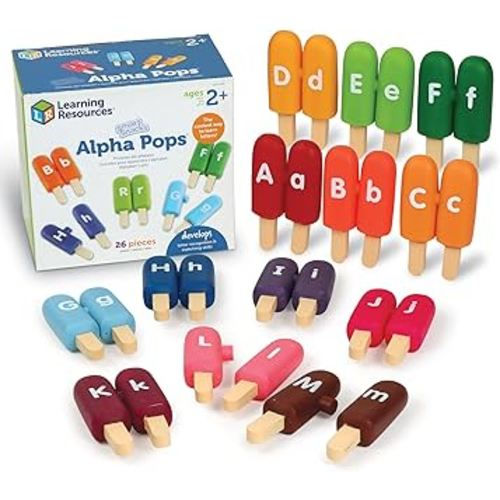 Learning Resources Smart Snacks Alpha Pops, 26 Pieces, Age 2+, Toys for Toddlers, Toddler Alphabet, Learning ABC, Learning Toys, Stocking Stuffers for Kids