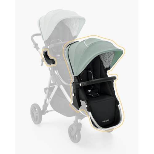 2nd Seat Kit 2.0 | Sage, Windowpane, Silver with Black Leather