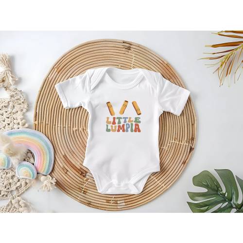 Filipino Baby Onesie Cute Retro Lumpia Foodie Baby Gift Spring Rolls Filipino Food Asian American Onesie for Baby Announcement