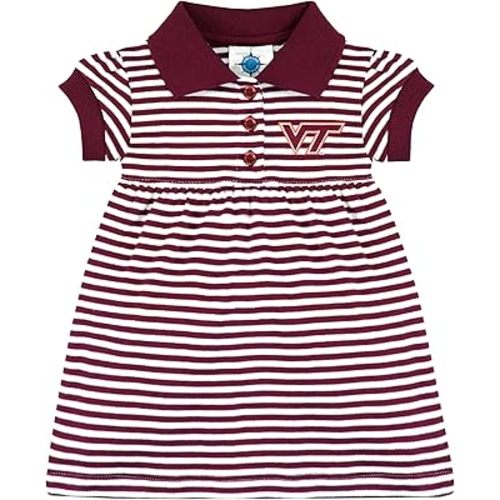 Creative Knitwear College Baby Polo Dress w/Bloomer - Team Logo, Multiple Colors, for Baby Girls (0-12 Months)