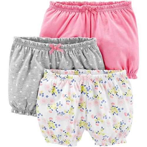 Simple Joys by Carter's Toddler and Baby Girls' Bloomer Short, Pack of 3