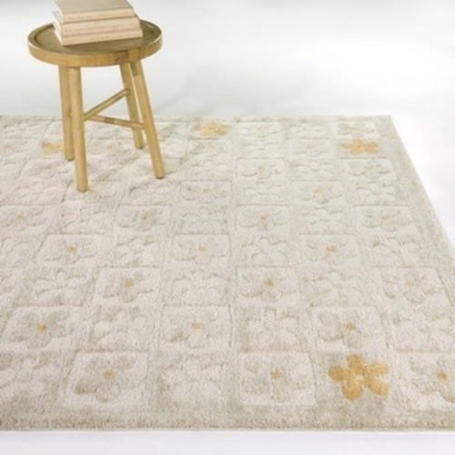 Helen Floral Checkered Area Rug