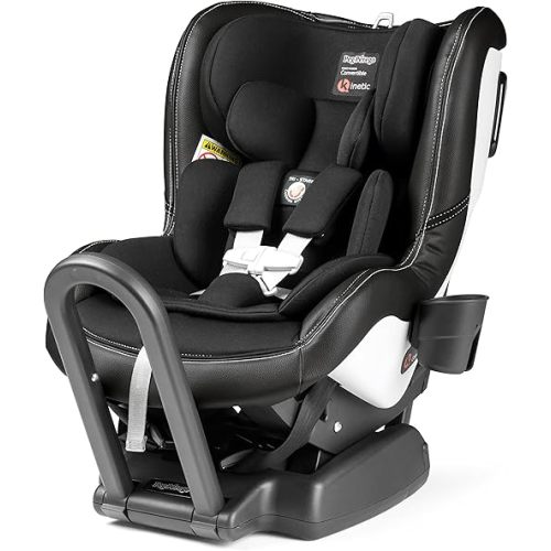 Peg Perego Primo Viaggio Convertible Kinetic - Reversible Car Seat - Rear Facing for Children 5 to 45 lbs and Forward Facing for Children 22 to 65 lbs - Made in Italy - Licorice (Black)