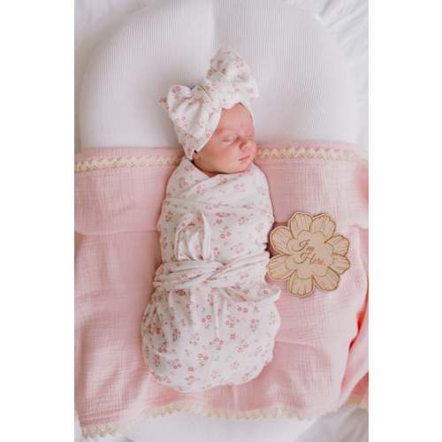 Swaddle Set | Paisley Peony