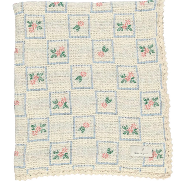 Floral Waffle Blanket
