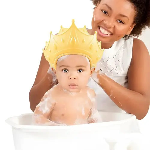 aby Bath Cap Baby Shower Cap Waterproof Shampoo Hat for Children Toddler Girls Boys Protect ears eyes. Adjustable Silicone Baby Bathing Crown