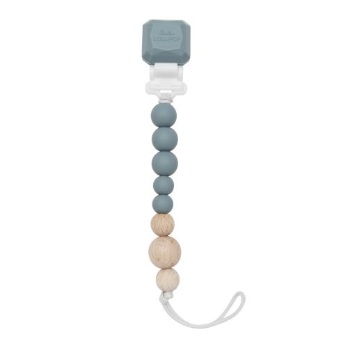 Colour Pop Silicone & Wood Pacifier Clip - Slate – LOULOU LOLLIPOP US