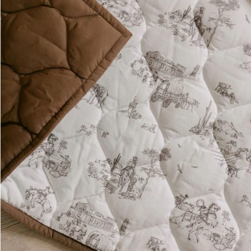 Western Toile Quilted Playmat
