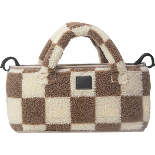 Stroller Organizer, Print Checker Tan - 7AM Enfant | Maisonette
