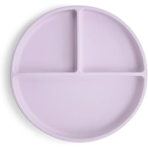 mushie Silicone Suction Plate | BPA-Free Non-Slip Design (Soft Lilac)