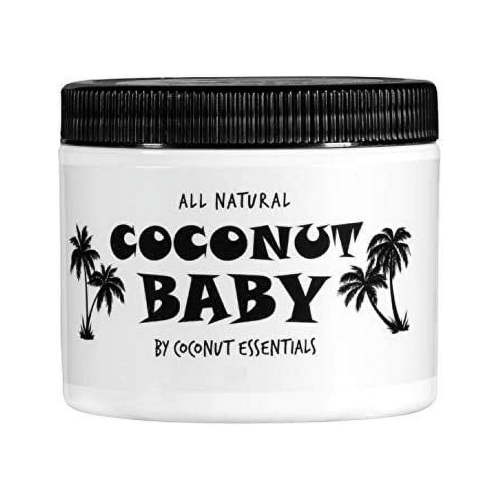 COCONUT BABY Hair Skin oil - Organic Moisturizer - Cradle Cap Treatment, Eczema & Psoriasis Relief, Massage, Sensitive Skin, Diaper Rash, Stretch Marks, with Sunflower & Grape Seed oils